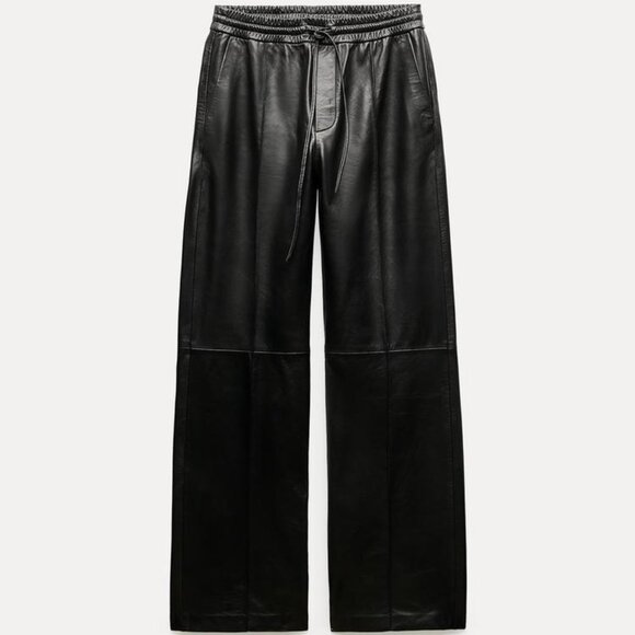 Zara Leather Joggers - Picture 4 of 9